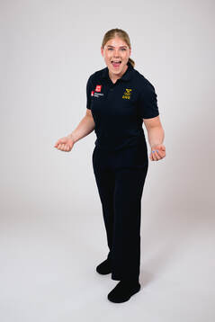 Ice hockey athlete Lova Blom of Sweden poses for a portrait
