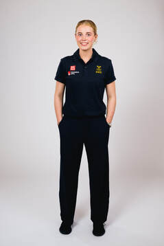 Ice hockey athlete Emma Forsgren of Sweden poses for a