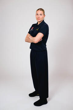Ice hockey athlete Elin Svensson of Sweden poses for a