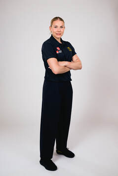 Ice hockey athlete Elin Svensson of Sweden poses for a