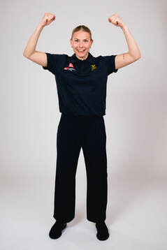 Ice hockey athlete Elin Svensson of Sweden poses for a