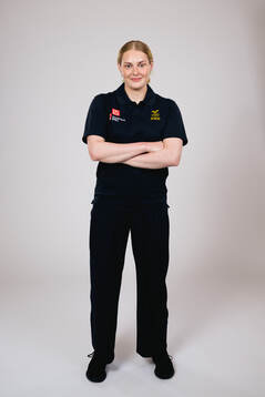 Ice hockey athlete Annie Silén of Sweden poses for a