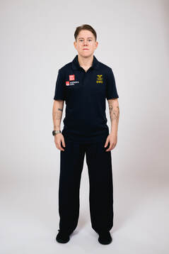 Ice hockey athlete Lisa Johansson of Sweden poses for a