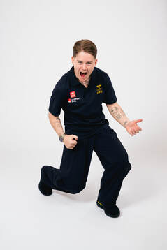 Ice hockey athlete Lisa Johansson of Sweden poses for a