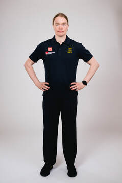 Ice hockey athlete Sara Hjalmarsson of Sweden poses for a
