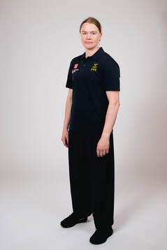 Ice hockey athlete Sara Hjalmarsson of Sweden poses for a