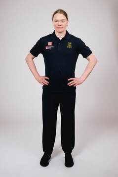 Ice hockey athlete Sara Hjalmarsson of Sweden poses for a