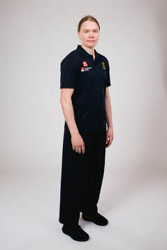 Ice hockey athlete Sara Hjalmarsson of Sweden poses for a