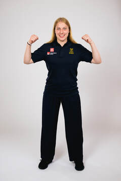 Ice hockey athlete Ebba Svensson Träff of Sweden poses for