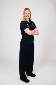 Ice hockey athlete Mira Jungåker of Sweden poses for a
