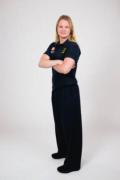Ice hockey athlete Mira Jungåker of Sweden poses for a
