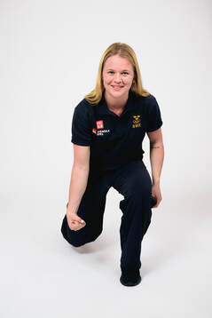 Ice hockey athlete Mira Jungåker of Sweden poses for a