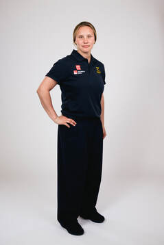 Ice hockey athlete Jenna Raunio of Sweden poses for a