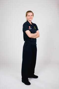 Ice hockey athlete Hilda Svensson of Sweden poses for a