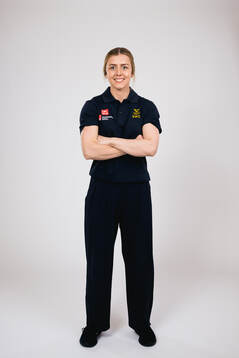 Ice hockey athlete Linnéa Johansson of Sweden poses for a