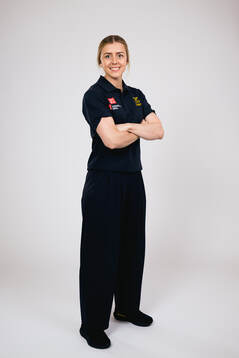 Ice hockey athlete Linnéa Johansson of Sweden poses for a