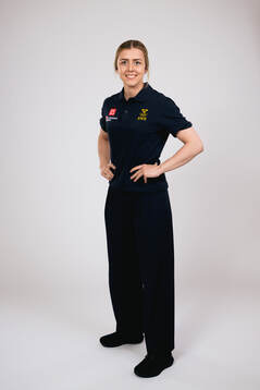 Ice hockey athlete Linnéa Johansson of Sweden poses for a
