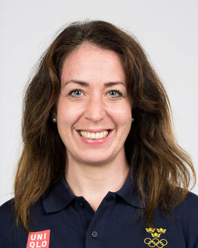 Ice hockey team manager Sara Ridderlund of Sweden poses for