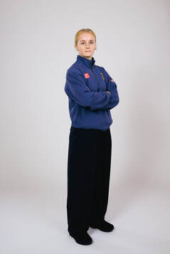 Ice hockey athlete Mira Hallin of Sweden poses for a