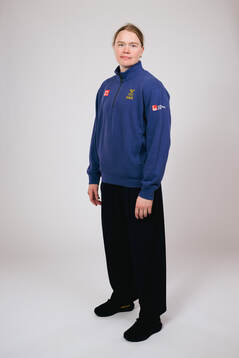 Ice hockey athlete Sara Hjalmarsson of Sweden poses for a