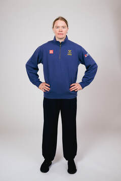 Ice hockey athlete Sara Hjalmarsson of Sweden poses for a