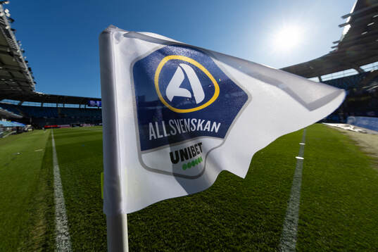 En hörnflagga på Gamla Ullevi