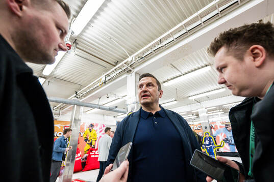Ville Peltonen of the gold-winning Finnish national ice