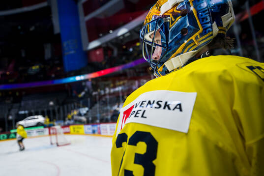 Goaltender Samuel Ersson of Sweden