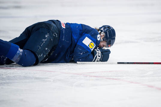Tony Sund of Finland in pain