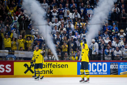 Lucas Raymond of Sweden celebrates