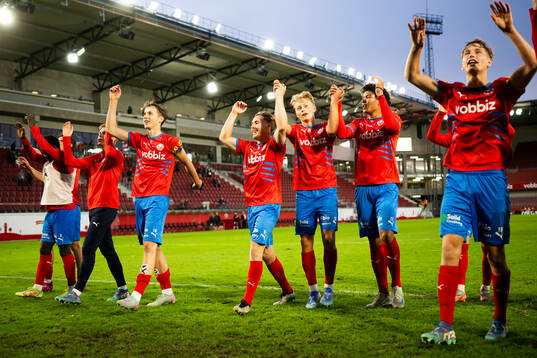 Helsingborgs spelare jublar