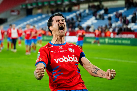 Helsingborgs Jon Birkfeldt jublar