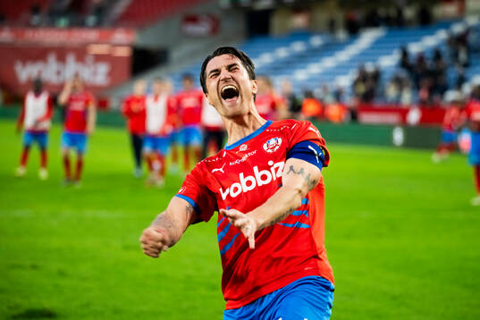 Helsingborgs Jon Birkfeldt jublar