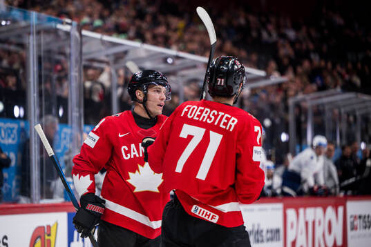Bo Horvat of Canada celebrates