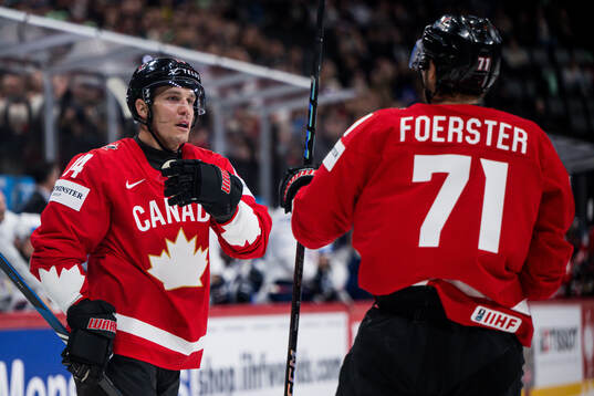 Bo Horvat of Canada celebrates