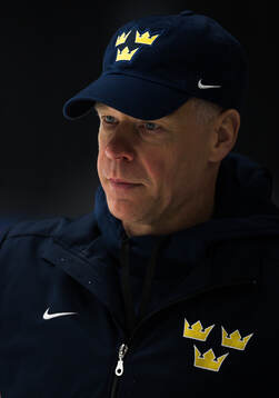 Assistant coach Nicklas Rahm of Sweden at a practice session