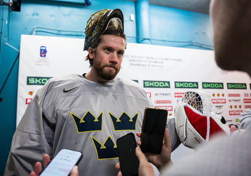 Goaltender Jacob Markström of Sweden