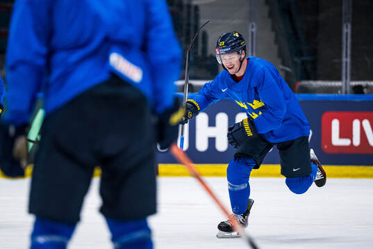 Lucas Raymond at a practice session