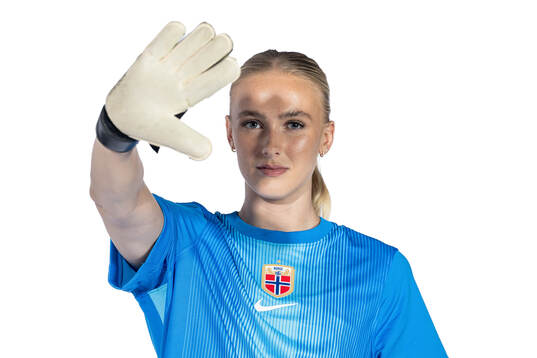 Goalkeeper Selma Panengstuen of the Norwegian women's