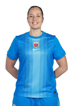 Goalkeeper Aurora Mikalsen of the Norwegian women's