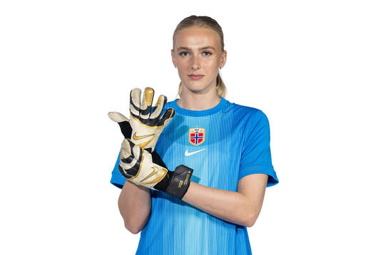 Goalkeeper Selma Panengstuen of the Norwegian women's