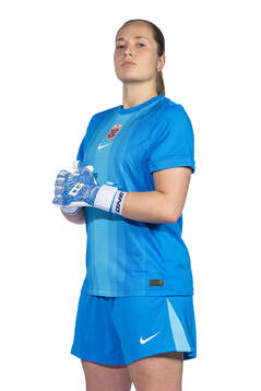Goalkeeper Aurora Mikalsen of the Norwegian women's