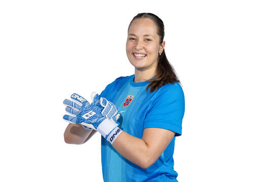 Goalkeeper Aurora Mikalsen of the Norwegian women's