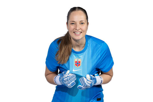 Goalkeeper Aurora Mikalsen of the Norwegian women's