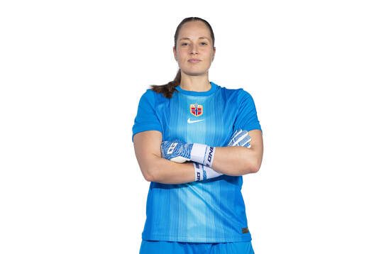 Goalkeeper Aurora Mikalsen of the Norwegian women's