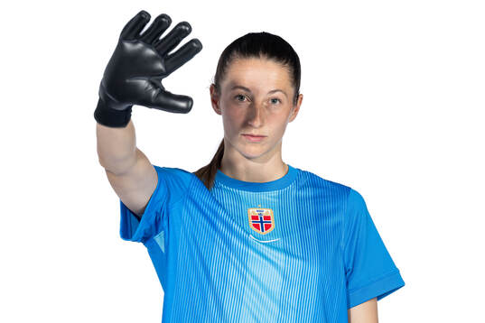 Goalkeeper Cecilie Fiskerstrand of the Norwegian women's