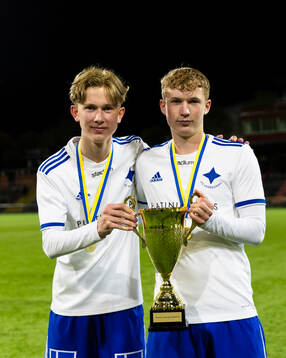 IFK Norrköpings Hugo Ringsten och Noel Tegelström med