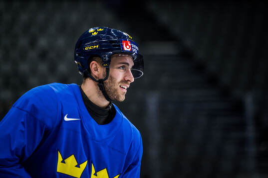 Alexander Wennberg of Sweden at a practice session