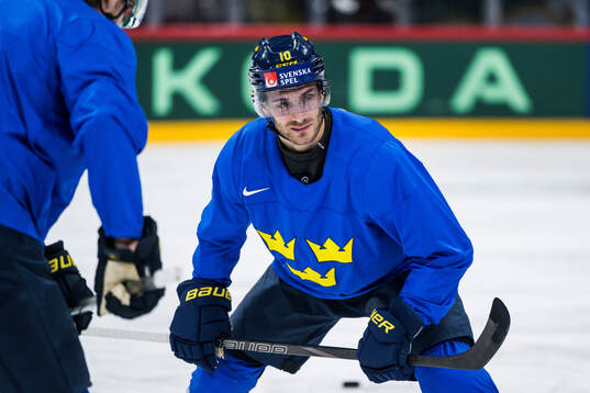 Alexander Wennberg of Sweden at a practice session