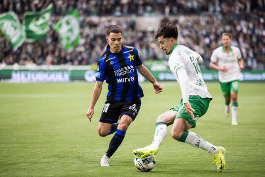 Sirius Leo Walta och Hammarbys Sebastian Tounekti